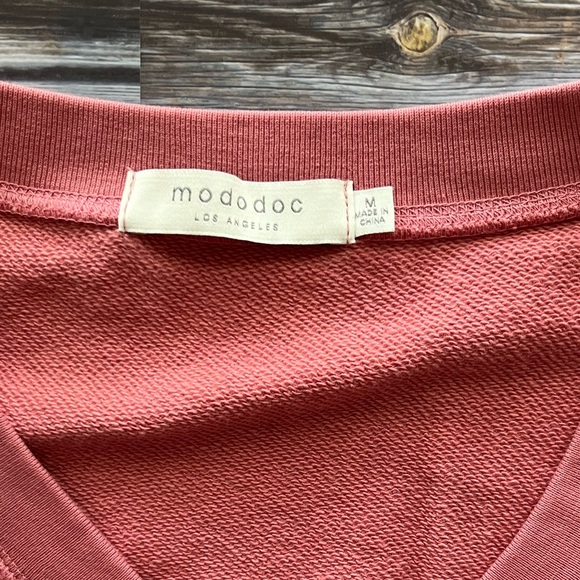 Mododoc Pink Deep V-neck Pullover - Picture 5 of 9